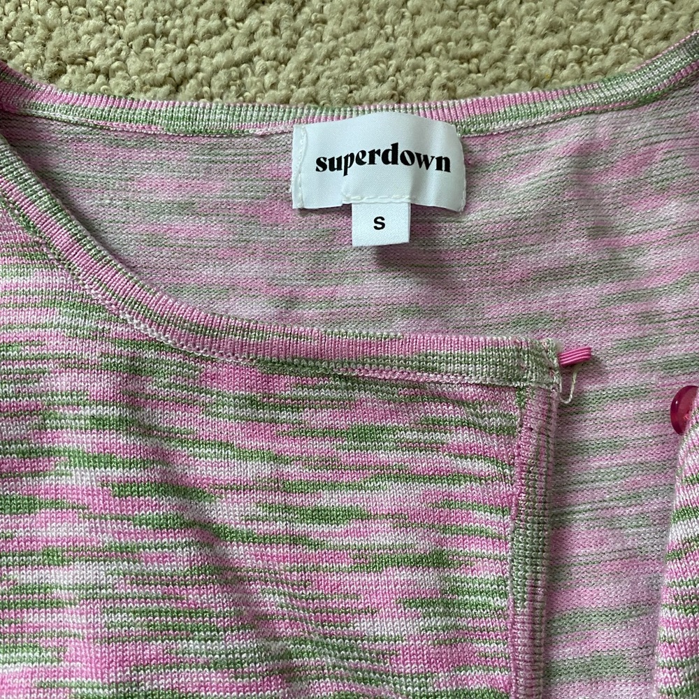 NWT Superdown Zariah Dress pink multi small - Picture 3 of 5
